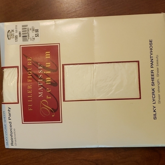 3 Pair Pantyhose Vintage Matisse Fuller Figure 3X Nude Ivory Black NIB - Picture 6 of 15